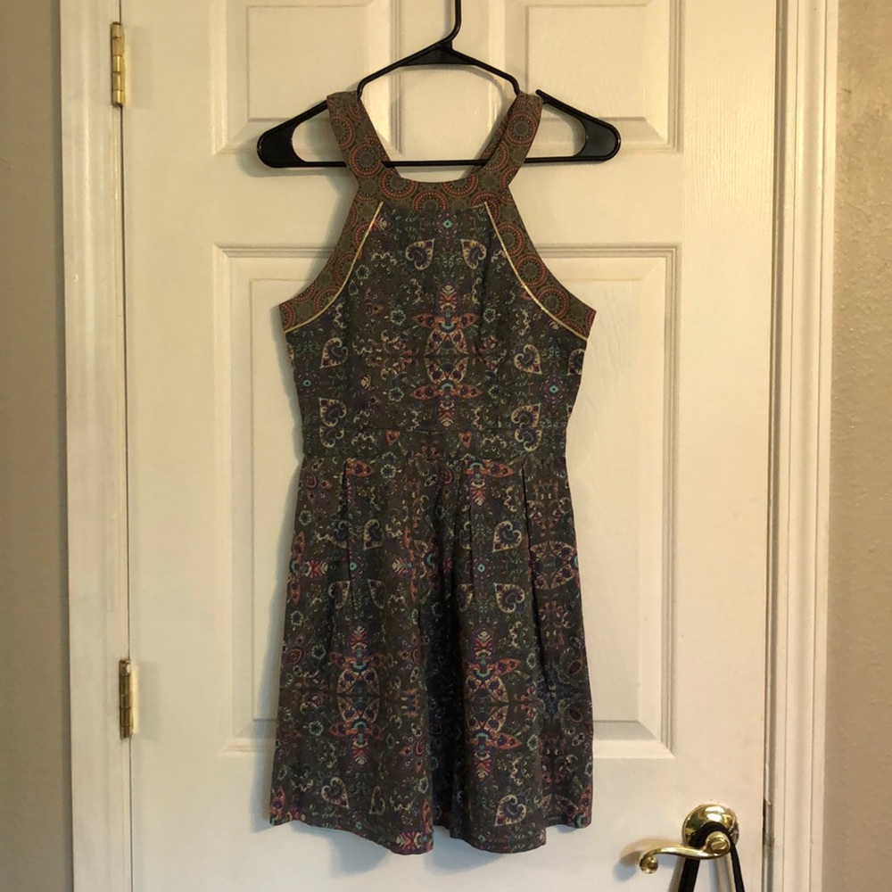 Summer dress with colorful pattern